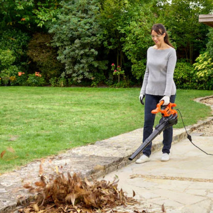 Black & Decker 3-σε-1 Ηλεκτρικός Φυσητήρας, Απορροφητήρας & Τεμαχιστής Φύλλων 2600W BEBLV260-QS