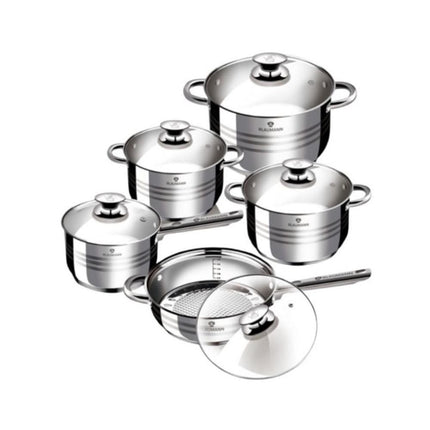 Blaumann BL-3874 Σετ Μαγειρικών Σκευών 10 Τεμαχίων , Ανοξείδωτο Ατσάλι με Πάτο 5 Στρώσεων