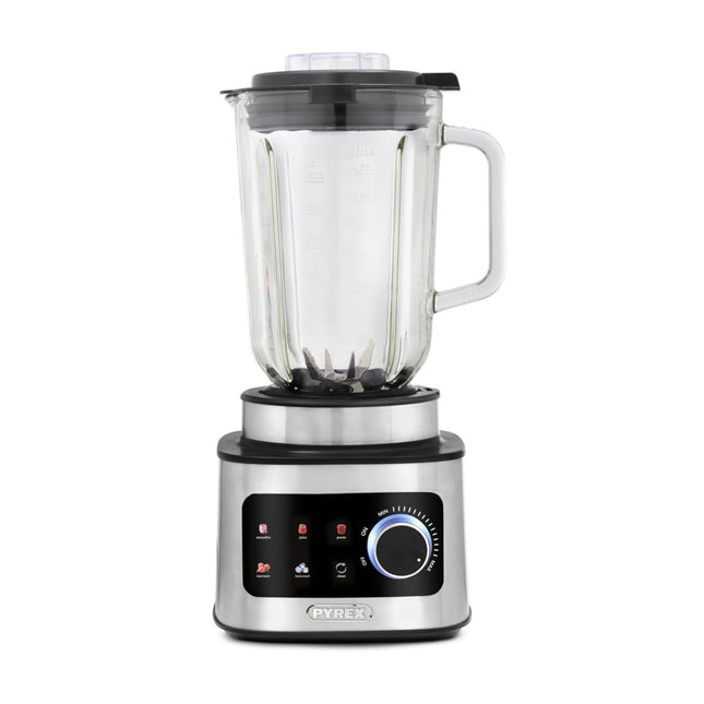 PYREX Μπλέντερ 1500W με Γυάλινη Κανάτα 1.5L & Digital Touch Screen SB-881 Inox