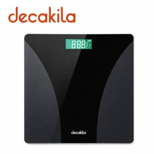 Decakila Ψηφιακή Ζυγαριά Σώματος με Οθόνη, Ένδειξη Θερμοκρασίας & Ζύγιση έως 180kg