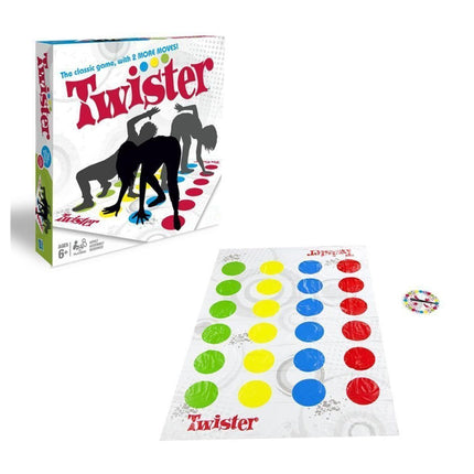 Επιτραπέζιο Παιχνίδι Twister Classic με Χαλάκι & Δείκτη Περιστροφής, 6+ Ετών