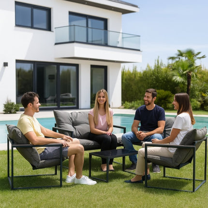 BORMANN ELITE BALI Σετ Έπιπλο Κήπου με 2 Πολυθρόνες, Καναπέ και Τραπεζάκι