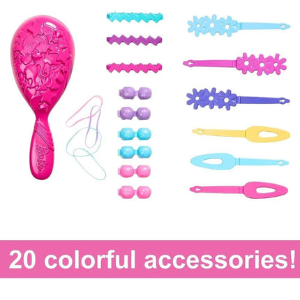 Barbie Σετ Styling Κεφαλή Κούκλας με Ξανθά Μαλλιά, 20 Αξεσουάρ για Χτενίσματα & Μακιγιάζ