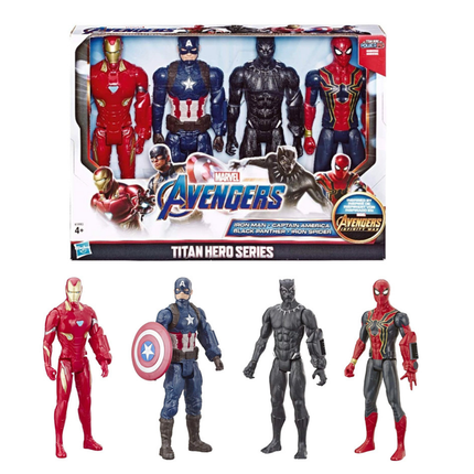 Marvel Avengers Σετ Φιγούρων 4 Υπερήρωες Iron Man, Captain America, Black Panther & Iron Spider E5863 4+ Ετών