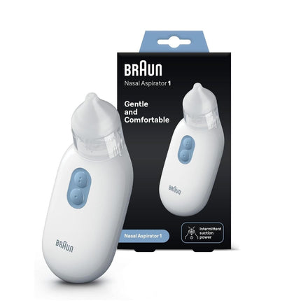 Braun Nasal Aspirator 1 Ηλεκτρικός Ρινικός Αναρροφητήρας για Βρέφη & Παιδιά με 2 Επίπεδα Αναρρόφησης