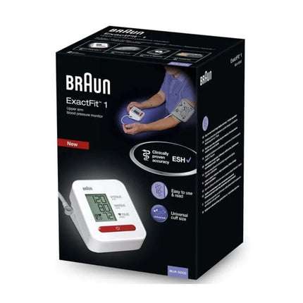 Braun ExactFit™ 1 BUA5000 Πιεσόμετρο Μπράτσου, Κλινικά Επικυρωμένο, Μεγάλη Οθόνη &amp; Universal Περιχειρίδα