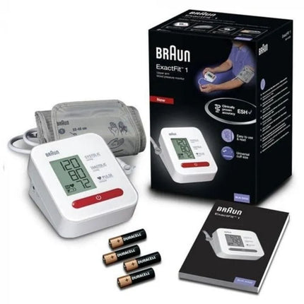 Braun ExactFit™ 1 BUA5000 Πιεσόμετρο Μπράτσου, Κλινικά Επικυρωμένο, Μεγάλη Οθόνη &amp; Universal Περιχειρίδα