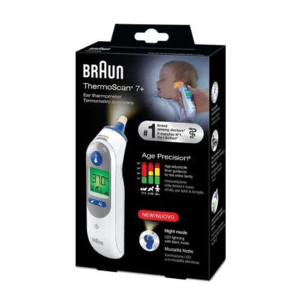 Braun ThermoScan® 7+ Ψηφιακό Θερμόμετρο Αυτιού, Με Τεχνολογία Age Precision® &amp; Νυχτερινή Λειτουργία