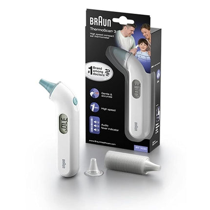 Braun ThermoScan 3 Ψηφιακό Θερμόμετρο Αυτιού, Ακριβής &amp; Άμεση Μέτρηση με Ηχητική Ένδειξη Πυρετού