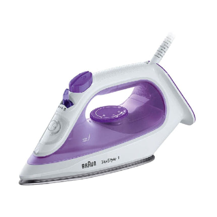 Braun TexStyle 1 Ατμοσίδερο 2000W με Δοχείο Νερού 220ml, SuperCeramic Πλάκα & Anti-Drip SI1080VI Μωβ