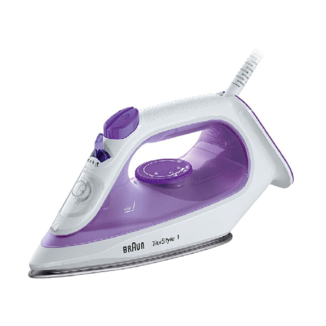 Braun TexStyle 1 Ατμοσίδερο 2000W με Δοχείο Νερού 220ml, SuperCeramic Πλάκα & Anti-Drip SI1080VI Μωβ
