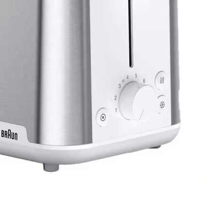 Braun PurShine Φρυγανιέρα 2 Θέσεων 900W με 8 Επίπεδα Ροδίσματος και Ζεστάματος HT1510 Άσπρο