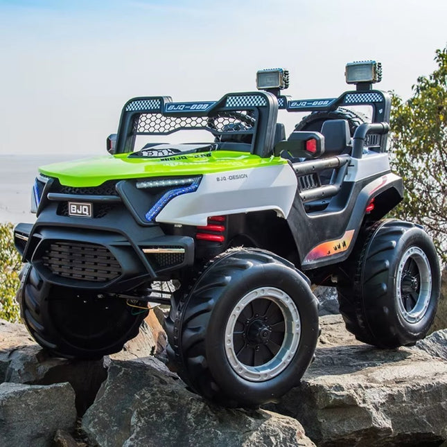 Buggy Car Ηλεκτροκίνητο Αυτοκίνητο 4×4 12V με Δερμάτινα Καθίσματα, 2 Θέσεων & Τηλεχειριστήριο 2.4G Πράσινο, 3+ Ετών