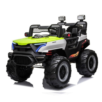 Buggy Car Ηλεκτροκίνητο Αυτοκίνητο 4×4 12V με Δερμάτινα Καθίσματα, 2 Θέσεων & Τηλεχειριστήριο 2.4G Πράσινο, 3+ Ετών