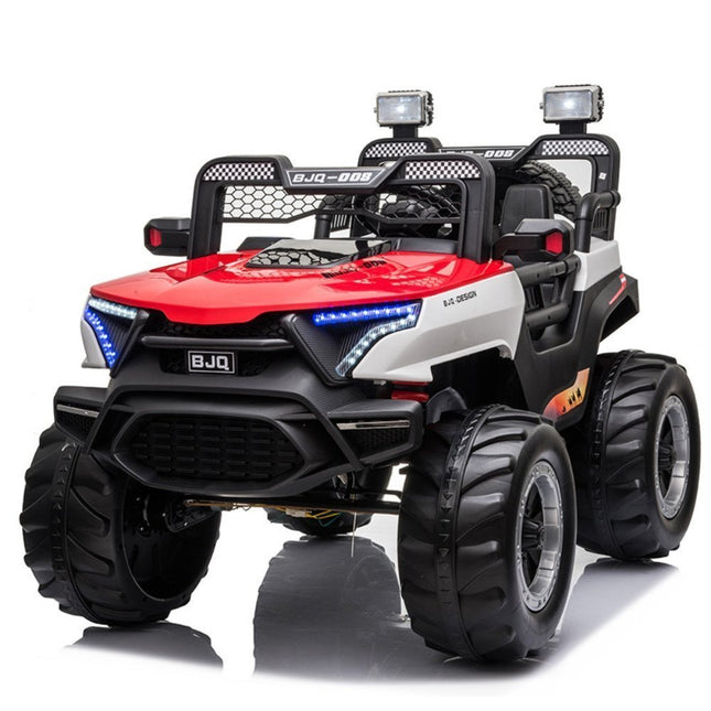 Buggy Car Ηλεκτροκίνητο Αυτοκίνητο 4×4 12V με Δερμάτινα Καθίσματα, 2 Θέσεων & Τηλεχειριστήριο 2.4G Κόκκινο, 3+ Ετών