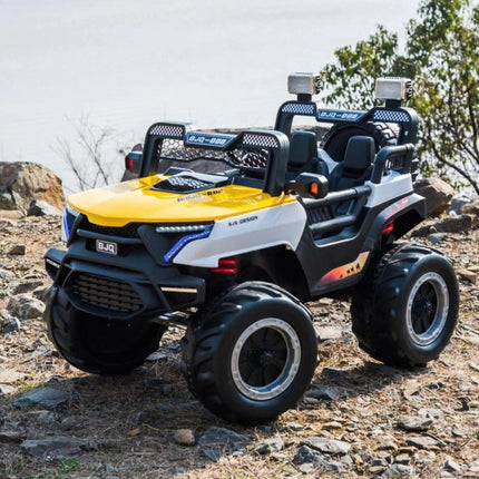 Buggy Car Ηλεκτροκίνητο Αυτοκίνητο 4×4 12V με Δερμάτινα Καθίσματα, 2 Θέσεων & Τηλεχειριστήριο 2.4G Κίτρινο, 3+ Ετών
