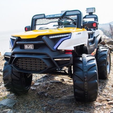 Buggy Car Ηλεκτροκίνητο Αυτοκίνητο 4×4 12V με Δερμάτινα Καθίσματα, 2 Θέσεων & Τηλεχειριστήριο 2.4G Κίτρινο, 3+ Ετών