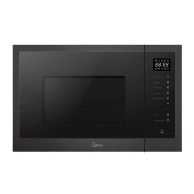 Midea Εντοιχιζόμενος Φούρνος Μικροκυμάτων 25L 900W με Grill, 2 λειτουργίες θέρμανσης & 8 Προγράμματα, Μαύρο TG925E3BK