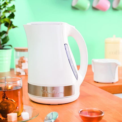 MOULINEX Principio Plus Βραστήρας 2400W 1.7L με Περιστρεφόμενη Βάση 360°, Διπλή Ενδειξη, Κρυφή Αντίσταση & Φίλτρο Κατά των Αλάτων BY108110