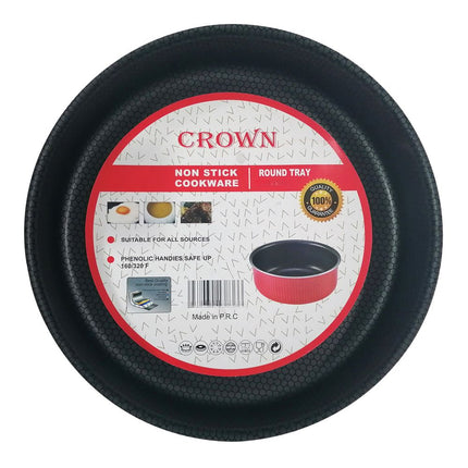 CROWN Στρογγυλή Φόρμα Ψησίματος 30cm με Αντικολλητική Επίστρωση & Κατάλληλη για Όλες τις Εστίες