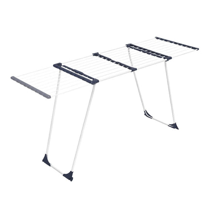 Μεταλλική Απλώστρα Ρούχων 20m 111–201x55x90cm με Επεκτεινόμενα Πλαϊνά & Μεγάλη Επιφάνεια Απλώματος 1 Τεμάχιο Άσπρο