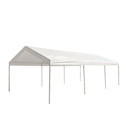 GAZEBO Τέντα Αυτοκινήτου 3x6m 180g Αδιάβροχη με UV50 Προστασία & Ύψος 2.80m, Λευκό