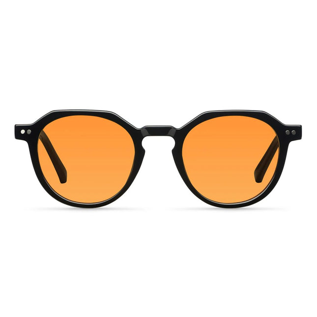 MELLER CHAUEN Unisex Γεωμετρικά Γυαλιά Ηλίου με Μαύρο Σκελετό και Πορτοκαλί Φακούς UV400 CH4-TUTORANGE Black Orange