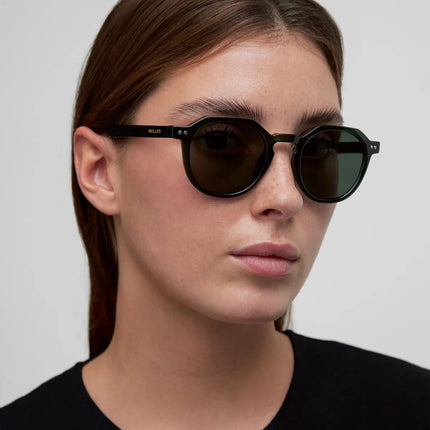 MELLER CHAUEN Unisex Γεωμετρικά Γυαλιά Ηλίου με Πράσινο Σκελετό και Πράσινους Πολωτικούς Φακούς UV400 CH4-FOGOLI Fog Olive