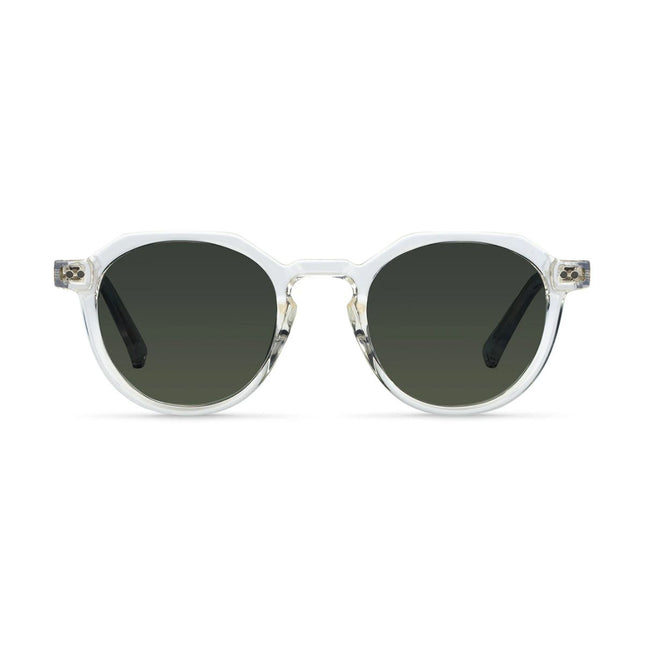 MELLER CHAUEN Unisex Γεωμετρικά Γυαλιά Ηλίου με Διάφανο Σκελετό και Πράσινους Polarized Φακούς UV400 CH4-MINOROLI Minor Olive