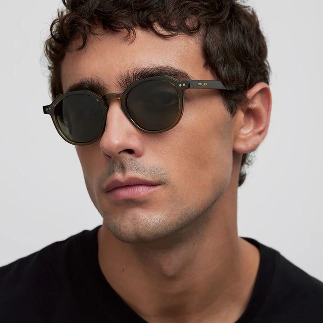 MELLER CHAUEN Unisex Γεωμετρικά Γυαλιά Ηλίου με Πράσινο Σκελετό και Πράσινους Polarized Φακούς UV400 CH4-MOSSOLI Moss Olive