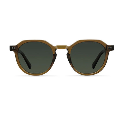 MELLER CHAUEN Unisex Γεωμετρικά Γυαλιά Ηλίου με Πορτοκαλί Σκελετό και Πράσινους Πολωτικούς Φακούς UV400 CH4-MUSTARDOLI Mustard Olive