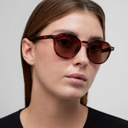 MELLER CHAUEN Unisex Γεωμετρικά Γυαλιά Ηλίου με Σκελετό Ταρταρούγα και Καφέ Πολωτικούς Φακούς UV400 CH4-TIGGBROWN Tigris Brown