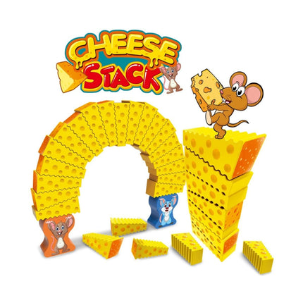 Επιτραπέζιο Παιχνίδι Cheese Stack Blocks Στοίβα Τυριών με Ποντικάκια 3+ Ετών