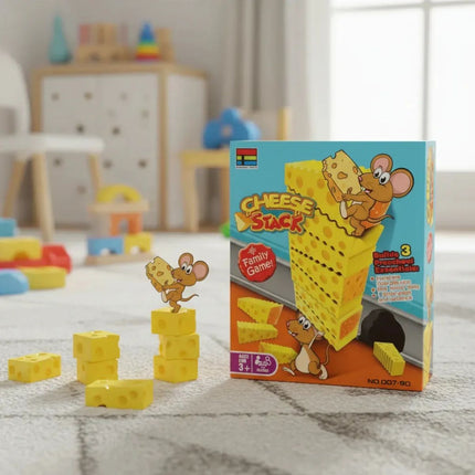 Επιτραπέζιο Παιχνίδι Cheese Stack Blocks Στοίβα Τυριών με Ποντικάκια 3+ Ετών