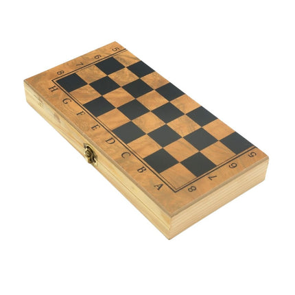 Ξύλινο Επιτραπέζιο 3 σε 1 με Σκάκι, Ντάμα & Τάβλι 3+ Ετών