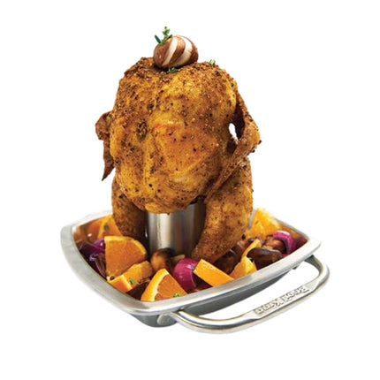 Broil King Imperial Ανοξείδωτο Σκεύος Ψησίματος Κοτόπουλου με Ταψί για Grill 69133