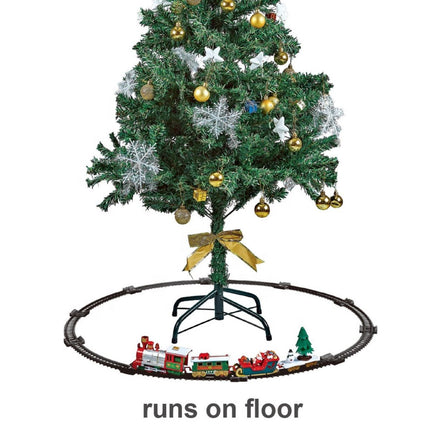 Σετ Ηλεκτρικό Τρενάκι Χριστουγεννιάτικου Δέντρου και Σιδηροδρόμος 88cm με Φως & Μουσική για Παιδιά 3+ Ετών
