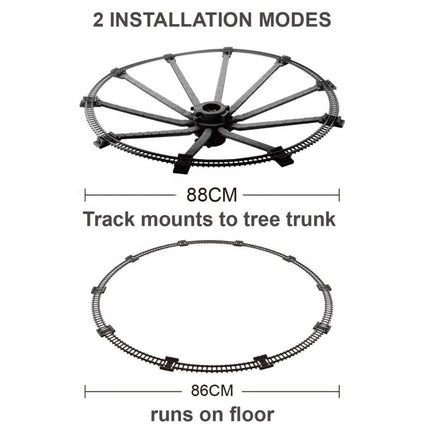 Σετ Ηλεκτρικό Τρενάκι Χριστουγεννιάτικου Δέντρου και Σιδηροδρόμος 88cm με Φως & Μουσική για Παιδιά 3+ Ετών