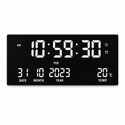 LED Digital Clock Ψηφιακό Ρολόι Τοίχου με Ημερολόγιο, Θερμοκρασία και Ξυπνητήρι JH3615