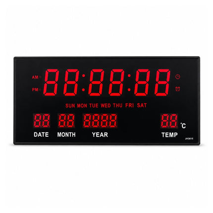 LED Digital Clock Ψηφιακό Ρολόι Τοίχου με Ημερολόγιο, Θερμοκρασία και Ξυπνητήρι JH3615