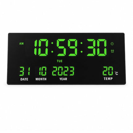 LED Digital Clock Ψηφιακό Ρολόι Τοίχου με Ημερολόγιο, Θερμοκρασία και Ξυπνητήρι JH3615