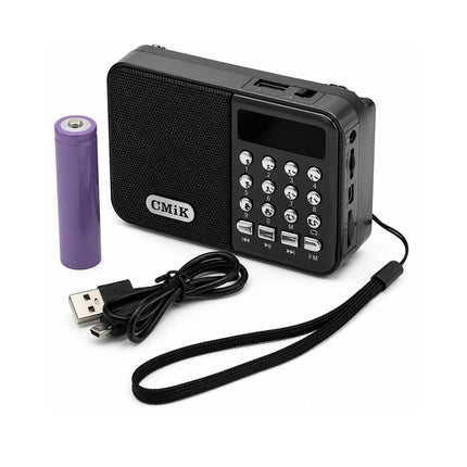 CMiK Πολυλειτουργικό Φορητό Ραδιόφωνο με Bluetooth, USB και Ηχείο MK-066BT