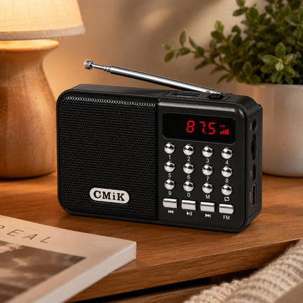 CMiK Πολυλειτουργικό Φορητό Ραδιόφωνο με Bluetooth, USB και Ηχείο MK-066BT