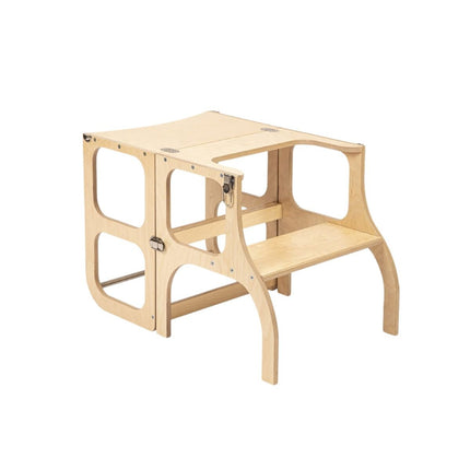 STEP’n’SIT® Montessori Βοηθητικός Πύργος και Τραπέζι 2 σε 1 Μετατρέψιμο Έπιπλο για Παιδιά 18+ Μηνών Ξύλο