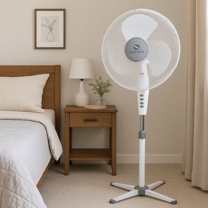 COOLWIND Ανεμιστήρας Δαπέδου 16” με Ρυθμιζόμενο Ύψος & 3 Ταχύτητες
