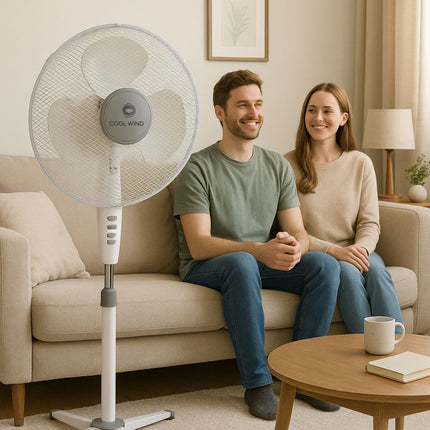COOLWIND Ανεμιστήρας Δαπέδου 16” με Ρυθμιζόμενο Ύψος & 3 Ταχύτητες