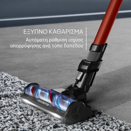 Rowenta X-Force Flex 13.60 Animal Επαναφορτιζόμενη Σκούπα Stick με Τεχνολογία Flex, Φωτισμό LED και Βούρτσα για Κατοικίδια με Αυτονομία έως 60 Λεπτά RH9A73 Κόκκινο