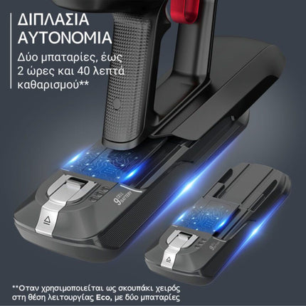 Rowenta X-Force Flex 15.60 Animal Aqua Επαναφορτιζόμενη Σκούπα Stick 550W για Σκούπισμα και Σφουγγάρισμα με Αυτονομία έως 60 Λεπτά RH99G3