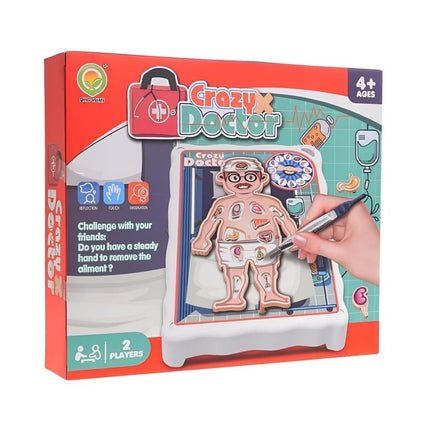 Crazy Doctor Επιτραπέζιο Παιχνίδι Δεξιοτήτων με Τσιμπιδάκι, 4+ ετών