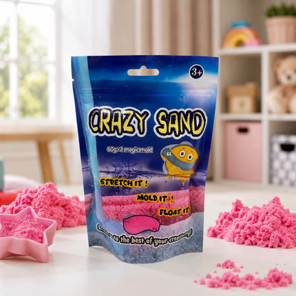 Crazy Sand Μαγική Άμμος 60g με Καλούπι 3+ Ετών Ροζ